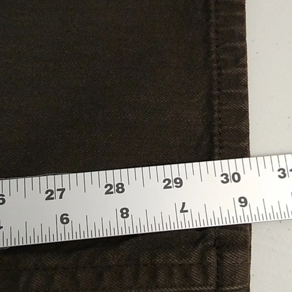 CHICO'S BROWN HIGH RISE STRAIGHT FLAT FRONT, BACK POCKETS COTTON DENIM JEANS - Picture 7 of 10